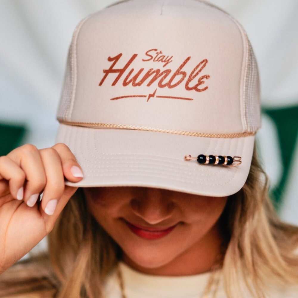 Stay Humble Trucker Hat with Pin
